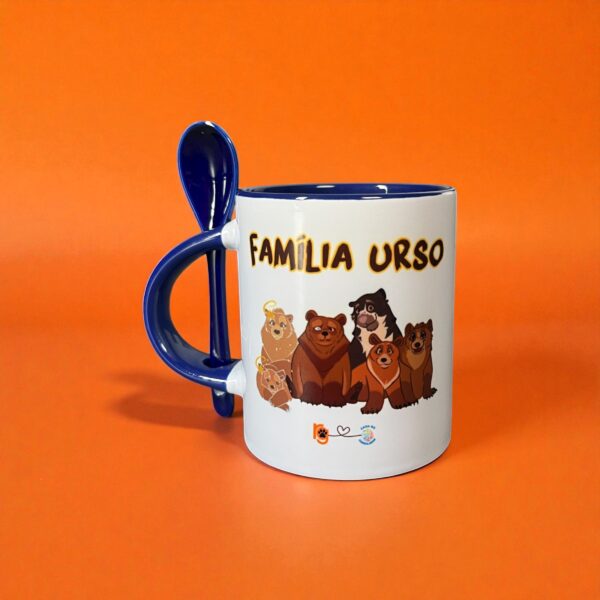Caneca Família Urso Azul