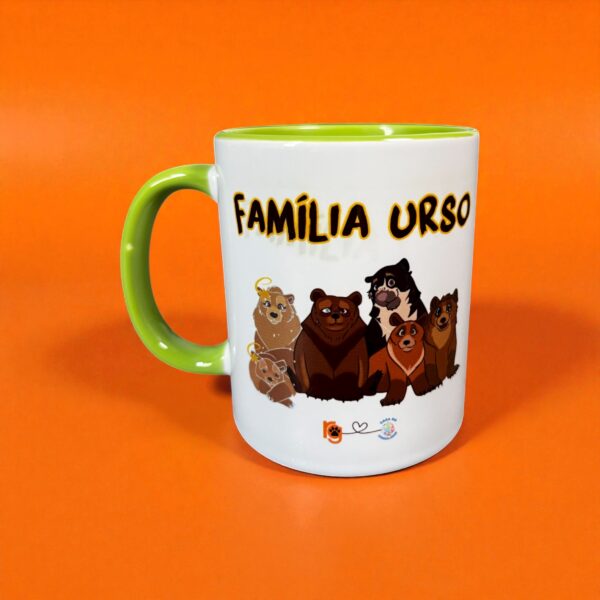 Caneca Família Urso Verde Comum