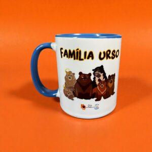Caneca Família Urso Azul Comum