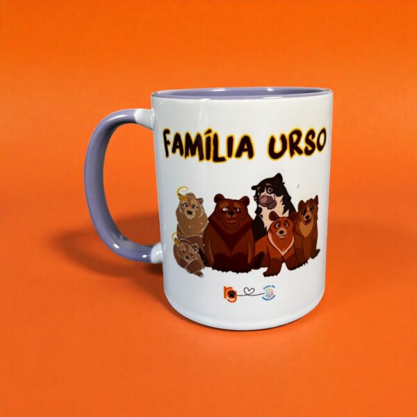 Caneca Família Urso Lilás Comum