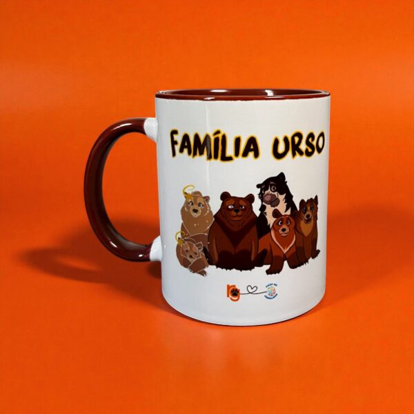Caneca Família Urso Marrom Comum