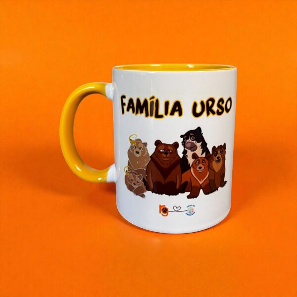 Caneca Família Urso Amarelo Comum
