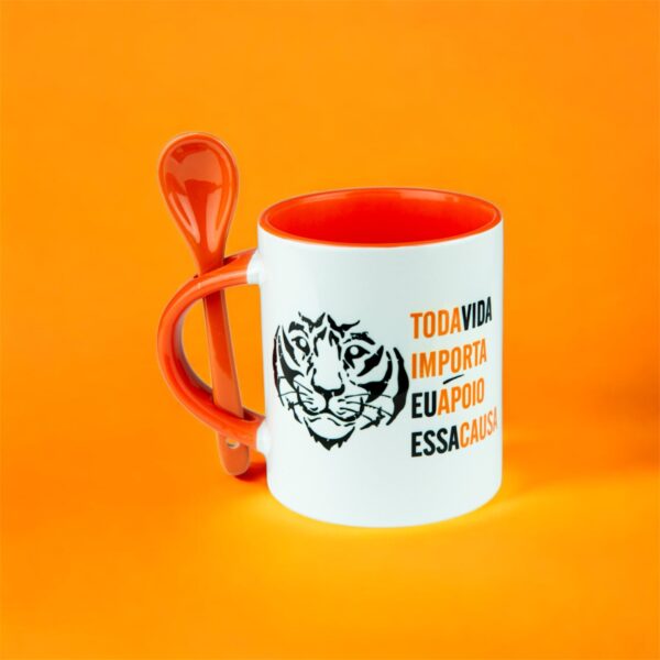 Caneca Tigres - Toda Vida Importa - Laranja