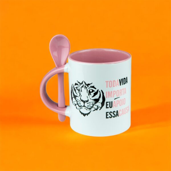 Caneca Tigres - Toda Vida Importa - Rosa