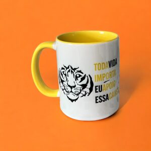 Caneca Toda Vida Importa Tigres Amarela
