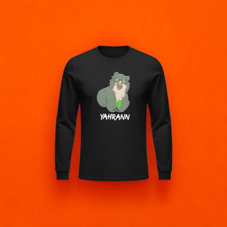 Camiseta Yahrann Colorido - Preta - Manga Longa