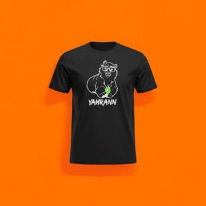 Camiseta Yahrann Contorno - Preta - Manga Curta