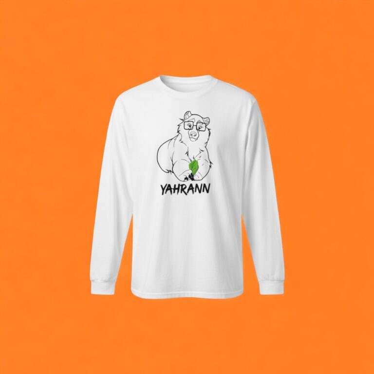 Camiseta Yahrann Contorno - Branca - Manga Longa