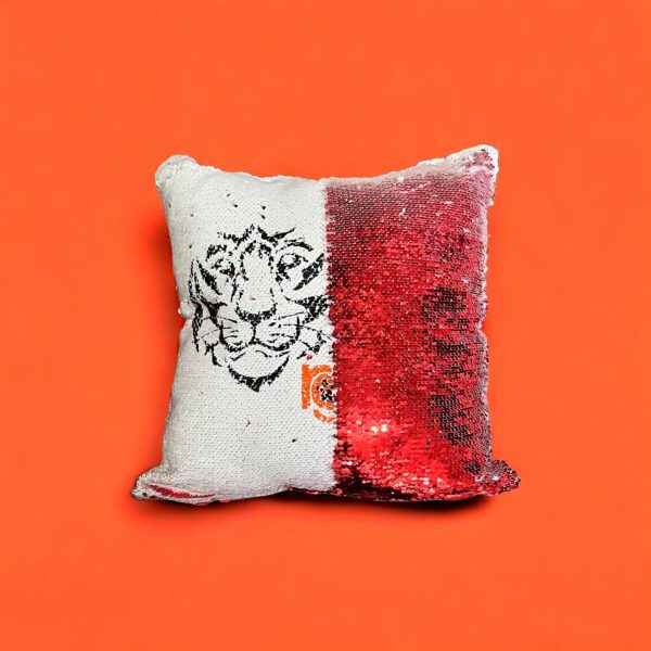 Almofada Tigre - Toda Vida Importa - com lado mágico vermelho
