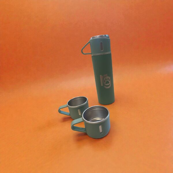 Conjunto Garrafa Térmica com 3 Xícaras - Verde